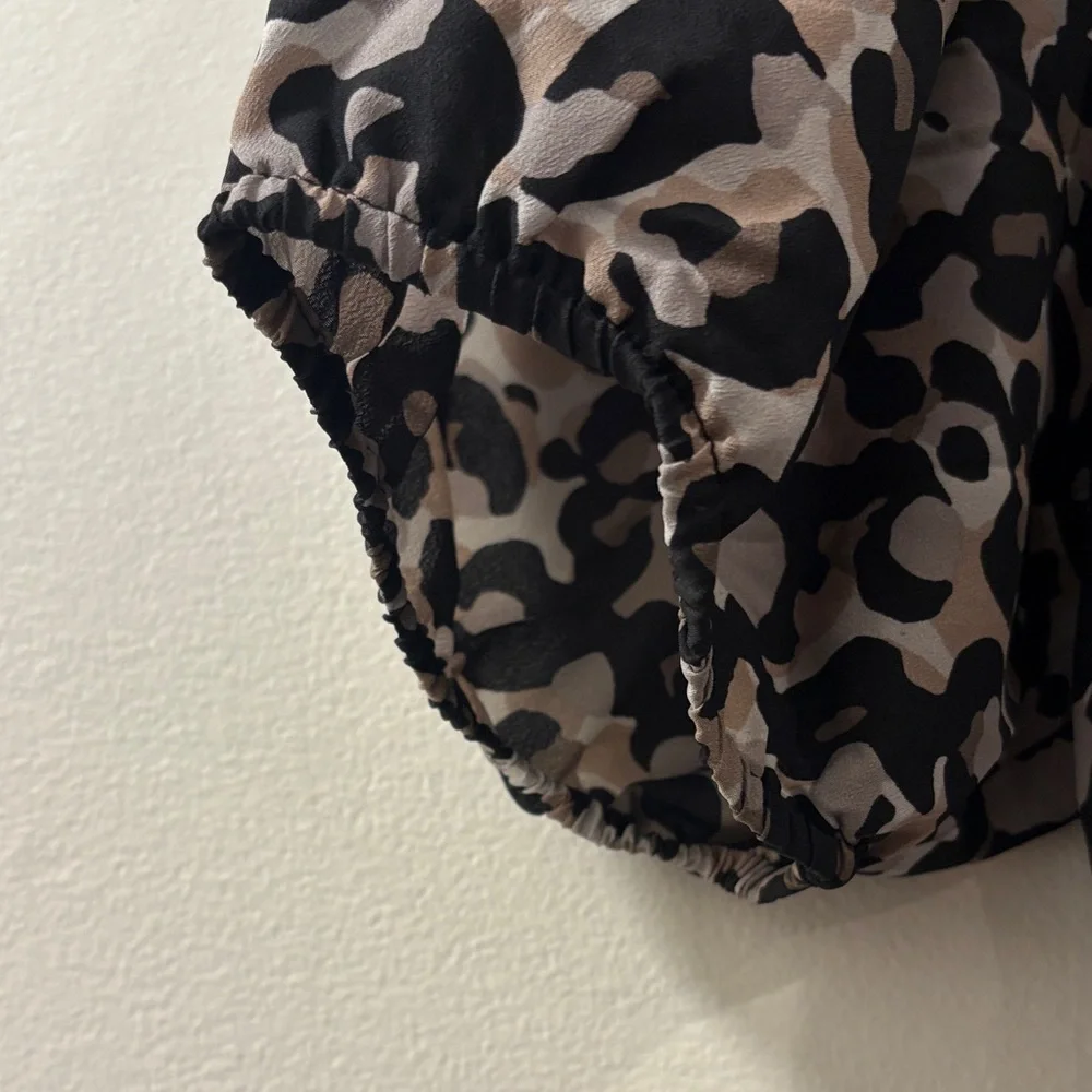 Loft | Leopard Print Puff‎ Sleeve Top